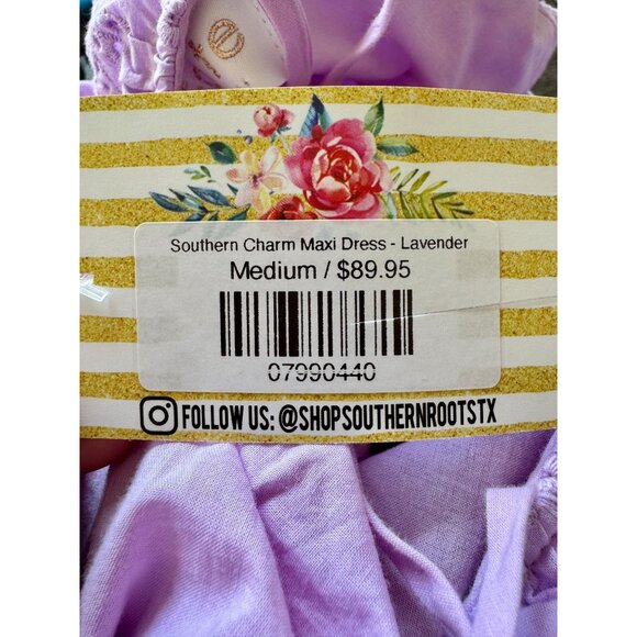 NWT Fate Lavende Eyelet Lace Ruffle  Dress Adjustable Straps Medium 100% Cotton - Picture 6 of 10